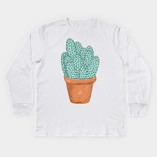 Ladyfinger Cactus Kids Long Sleeve T-Shirt